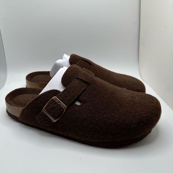 CUSHIONAIRE Womens Clog 11 BROWN WOOL - Picture 1 of 7
